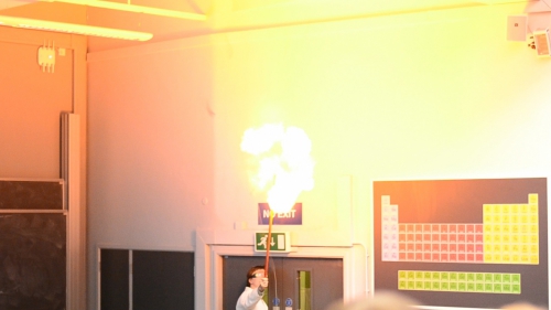 Detonation of an oxygen and hydrogen balloon lit by a candle (image (c) 2013 Chris GP Taylor) 